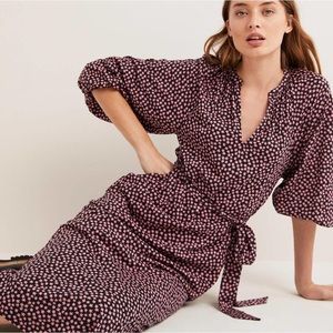 Boden Notch Neck Jersey Midi Dress